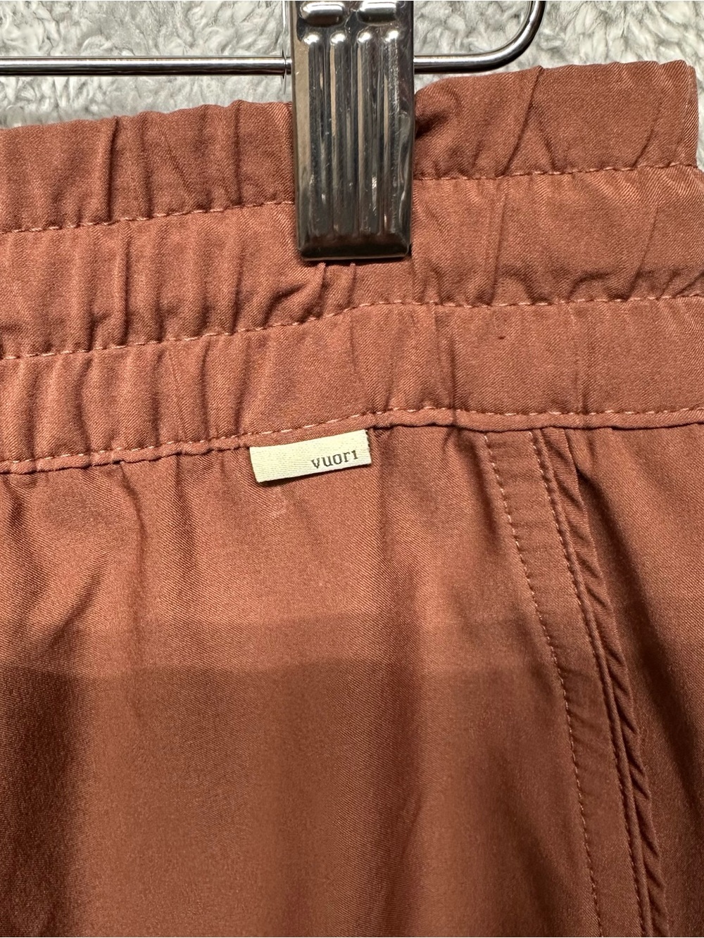 Vuori Ripstop Jogger Pants Brown Elastic Waist Drawstring Women’s XL - Picture 3 of 8